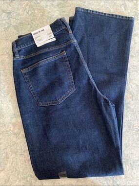Mode Of One Men’s Dark Blue Straight Fit straight leg opening Jeans